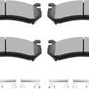 Rear Brake Pads, ECCPP 4pcs Rear Ceramic Brake Pads Kits Pads Sets for Chevrolet, for Cadillac and for GMC ATD785C, D785-7653