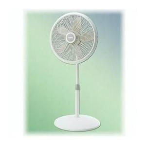 Lasko 18" Oscillating 4-Speed Large Room Pedestal Fan with Remote Control Adjustable Height Durable Metal Grill Great for Office, School and Home S18605, White