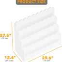 SpaceAid 4-Tier Scalloped Bookshelf, Montessori Bookcase for Toddlers, Wooden Book Shelf Organizer Display Furniture for Kids Rooms, Playroom, Nursery and Classroom, 29.6 Wide, White