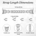 Bling Metal Band, Compatible for Google Pixel Watch 3 41mm/2/1 Watch Band, Diamond Butterfly Stylish Women Strap Replacement for Pixel Watch 3 41mm/2/1 Smartwatch (Sliver)