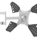Barkan Long White TV Wall Mount, 13-80 inch Full Motion Articulating - 4 Movement Flat/Curved Screen Bracket, Holds up to 110lbs