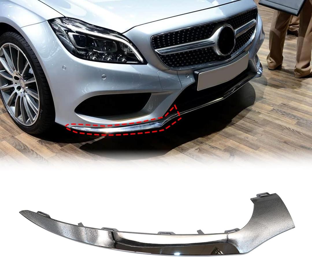 XQSMWF Front Right Side Bumper Lip Trim Cover Molding Chrome Compatible with Mercedes-Benz W218 C218 X218 CLS450 550 2015-2018# 2188851674 A2188851674 XQSMWF Front Right Side Bumper Lip Trim Cover Molding Chrome Compatible with Mercedes-Benz W218 C218 X218 CLS450 550 2015-2018# 2188851674 A2188851674