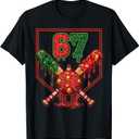 67 Baseball Drip Christmas Meme Six Seven Gen Alpha Slang T-Shirt, XL