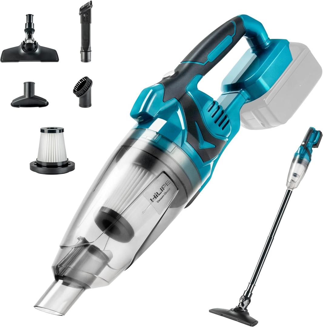 Cordless Handheld Vacuum Cleaner for Makita 18V Battery, EasyClean Wet Dry Use,Wireless Handheld Vacuum for Car,Home, Boat,Workshop, Pet Hair, Furniture Cleaning (Tool Only No Battery) (Blue/Black)