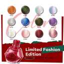 modelones Nail Polish Set, 12 Colors Winter Sparkle Dark Green Red Glitter Silver Champagne Burgundy Gold Nail Polish Set Quick DIY Finger Nail Polish Manicure DIY Nail Art Salon Home Gift (A2-Mermaid Legend)