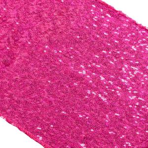 ShinyBeauty Hot Pink Table Runners Pack of 2 Home Decor Sequin Table Runner Fuchsia 12 by 108 in Wedding Graduation Party Supplies -0214S