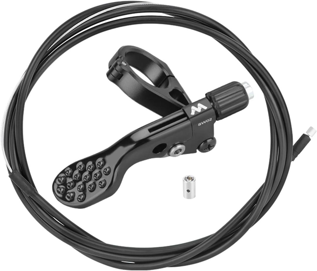 JFOYH Mountain Bike Dropper Post Remote Lever Kit for External and Internal Routing Dropper Seatpost (V2.0 New Black)