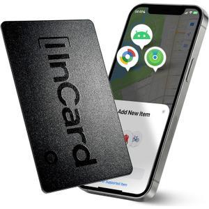 Wallet Tracker Card for Both Googles Find Hub and Apple Find My, 5 Years Battery Life Ultra-Thin Android Tracker Card, IP68 Waterproof Wallet Finder for Passport, Purse,Gags,1 Pack