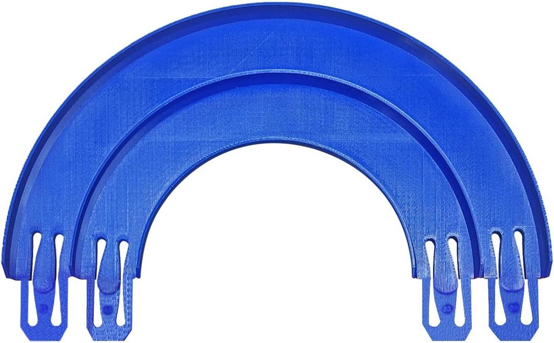K TOMOTO 180 Degree Banked Turn, Double Racetrack Connector Compatible with Hot Wheels, Curved Track Pieces for 1:64 Vehicle & Slot Car Race Lane Building