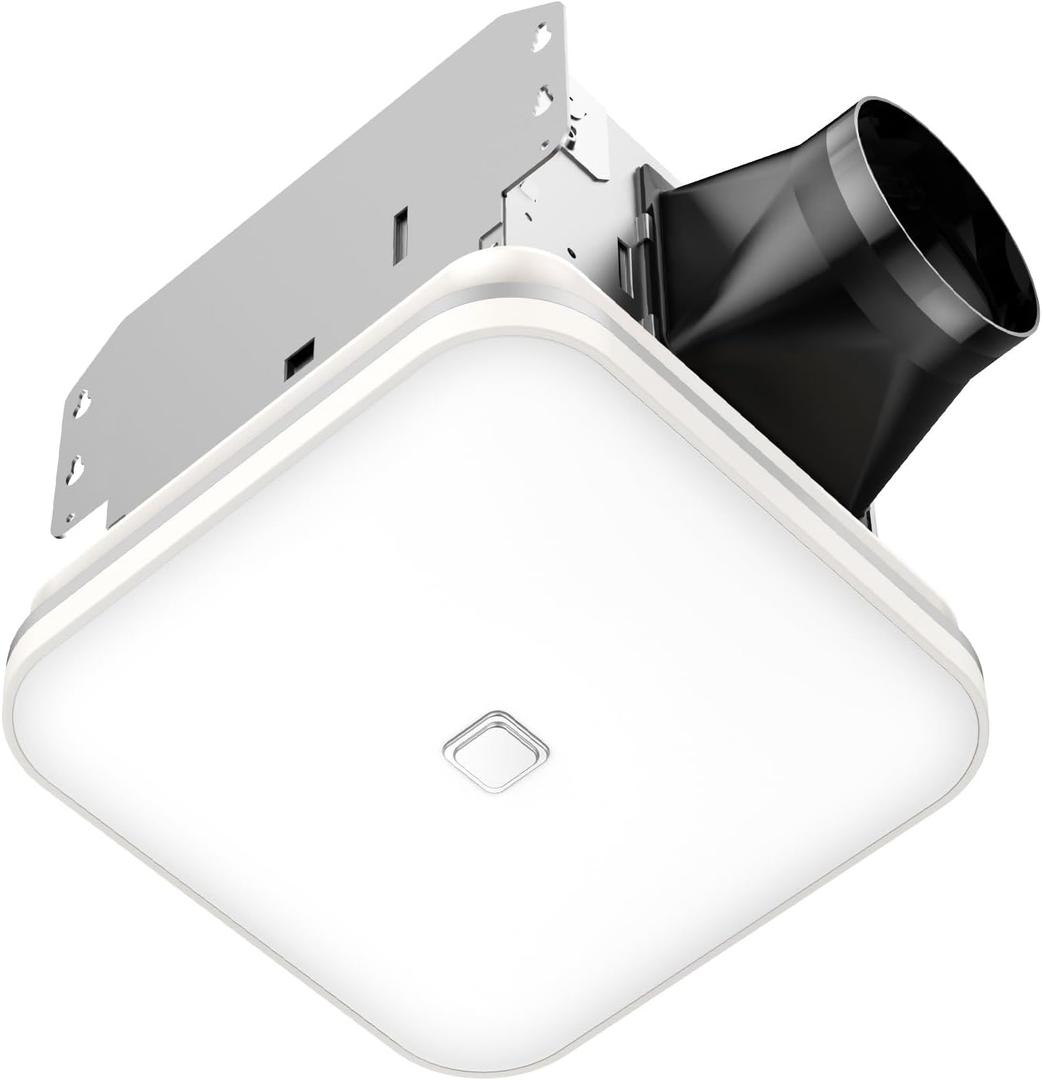 OREiN Bathroom Exhaust Fan with Light, 26W Bathroom Fan with LED Light, 100 CFM, 1.5 Sones Ventilation Fan Combo for Home, Quiet Energy Star Certified and HVI/FCC/ETL Listed, White