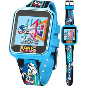 Sonic the Hedgehog Kids Smart Watch - Interactive Touchscreen with Games, Selfie Camera, Step Tracker, Alarm, and Printed Silicone Strap - Fits Wrists 5.5" to 8.0"