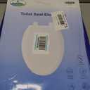 Elongated Toilet Seat Soft Close, Bottom Fixing/Top Fixing 2 Mount Way Easy Installation,4 Anti Slip Pad, Compatible Oval Shape, PP Material Easy Clean, White