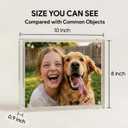 HOUSE DAY Acrylic Picture Frames 8x10, Lightweight Magnetic 8x10 Picture Frame for Wall and FreeStanding Desktop Display Clear 8 x 10 Photo Frame with Microfiber Cloth Nails 8x 10 Photo Frame for Gift (2 Pack)