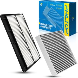 PHILTOP Engine & Cabin Air Filter Set, Compatible With Honda Pilot 2023-2025, Acura MDX 2022-2026 3.5L, Replace CA12934 CF11182 Car Accessories