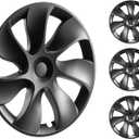 VEVOR Wheel Rim Cover Hubcaps, 19 in, 2021-2023 Model Y Fully Fit Hubcap with Snap, Guard Tape & Valve Nozzle Hole, ABS & PC Hubcap with High Rigidity & Less Wind Drag, Fits for All Weather Use