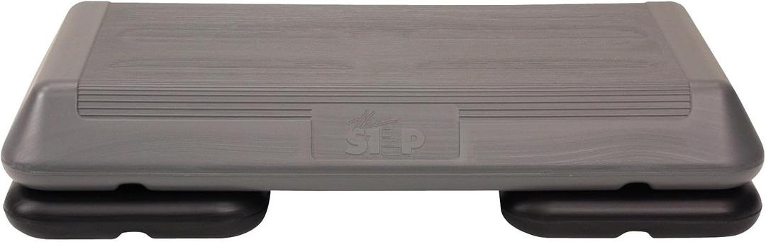 The Step Circuit Size Aerobic Platform, Circuit Size Steppers for Exercise with Risers for Adjustable Home Workout, Stair Stepper for Exercise and Home Gym (Silver/Black)
