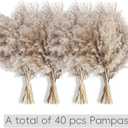 40 PCS Nature Pampas Grass Bouquet Decor - Boho Flowers and Feathers for Centerpieces, Perfect for Floor Vase Fillers, Home Decor, Living Room, and Wedding Decor
