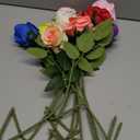 RETON 10 Pcs Artificial Silk Rose Flower, Realistic Roses Fake Flowers for DIY Wedding Bouquets Centerpieces Party Garden Home Floral Arrangement Decoration - 50cm (Multicolor)