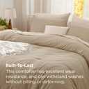 Bedsure Queen Comforter Set, Khaki Soft Prewashed Bedding for All Seasons, 3 Pieces GentleSoft Bed Set, 1 Lightweight Comforter (90"x90") and 2 Pillowcases (20"x26")