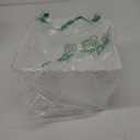 Novelty Place Plastic Red & White Striped Classic Popcorn Containers for Movie Night - 9.25" Square x 5.9" Deep (1 Pack)