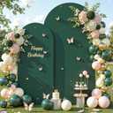 Hunter Green Arch Backdrop Cover Set of 2-7.2ft, 6ft Arch Covers Stretchy Backdrop Spandex Birthday Party Arch Stand Covers for Baby Shower Wedding Bridal Shower Banquet Photo Background Decorations