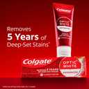 Colgate Optic White Advanced Hydrogen Peroxide Toothpaste Pack, Teeth Whitening Toothpaste, Enamel-Safe Hydrogen Peroxide Formula, Helps Remove Tea, Coffee, and Wine Stains, Icy Fresh, 3 Pack, 3.2 oz
