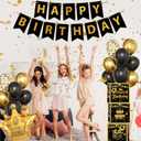 Gold Birthday Party Decorations Kit for Men,3pcs birthday Decorations for Men boys black and gold Balloon Boxes Birthday Party Favors