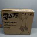 Stepper Machine with Resistance Bands, Mini Stepper with 300LBS Weight Capacity, Twist Stepper for Full Body Workout, Adjustable Step Height, Smooth and Quiet, Step Machine for Men Women