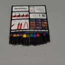ARTISTRO 12 Glitter Paint Pens Sparkly and Shiny for Rock Painting, Stone, Ceramic, Glass, Wood, Fabric, Scrapbooking, DIY Craft Making, Coloring, Acrylic Glitter Markers Extra-Fine Tip 0.7mm