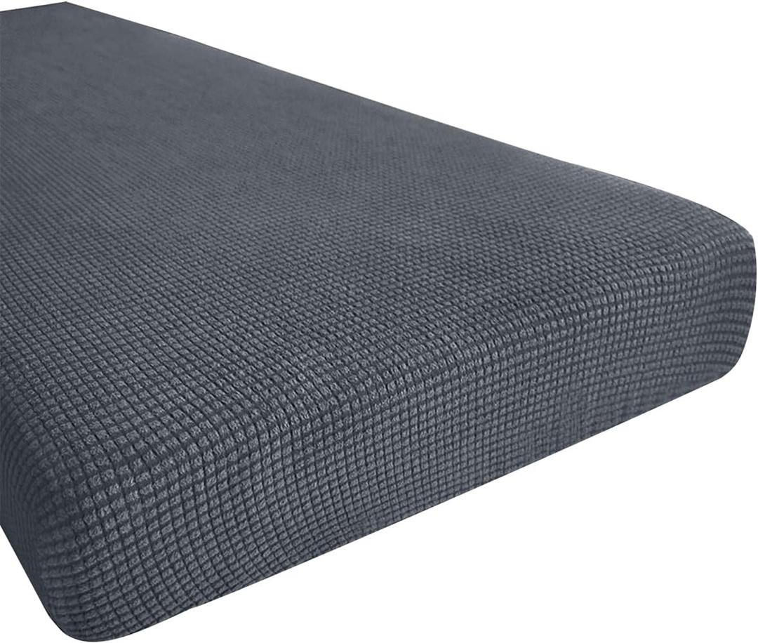 Hokway Couch Cushion Covers Stretch Cushion Covers Sofa Seat Cushion Slipcover Cushion Protector(Gray, Medium) (Medium (1 Piece), Grey)