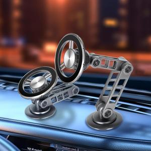 For Magsafe Car Mount for iPhone,Magnetic Phone Holder for Car,Truck,Cell Phone Car Mount,360 Rotation,Strong Magnet,Full Metal,Folding Holder,for iPhone 12,13,14,15 pro max and Android