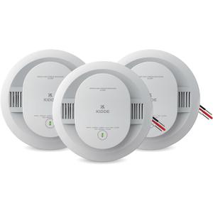 Kidde Smoke and Carbon Monoxide Detector, Hardwired with AA Battery Backup, Voice Alerts, Interconnectable, LED Status Lights, 85 dB Alarm, 5-inches, 30CUAR-V, 3 Pack