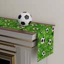 2 x XCHI Green Soccer Grass World Cup Table Runner Game Day Table Decoration for Soccer Party Home Kitchen Dining Holiday Decor 13x120 Inch