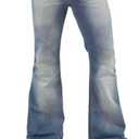 Men's Vintage Bell Bottom Jeans 60s 70s Outfits for Men,Mens Bell Bottoms Disco Pants Flared Jeans (3X-Large, Blue4)