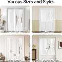 Vatge Front Door Sidelight Curtains with Magic Tape - 12x72 Door Window Covering, 50% Sunlight Blocking French Curtain, 1 Panel, W12 x L72, Pure White