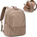 GOLF SUPAGS 15.6 Inch Women's Laptop Backpack, Water Resistant Work College Travel Daypack, Everyday Commuter Bag for Teacher Nurse (Champagne)