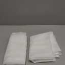 MIULEE French Door Sheer Curtains for Front Back Patio Glass Door Light Filtering Window Treatment with 2 Tiebacks 54 Wide and 63 Inches Length, White, Set of 2