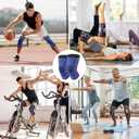 APEXUP Compression Knee Brace for Women, Copper Compression Sleeve for Knee Support, Arthritis Pain Relief, Meniscus Tear, ACL, Running (Blue+Red)