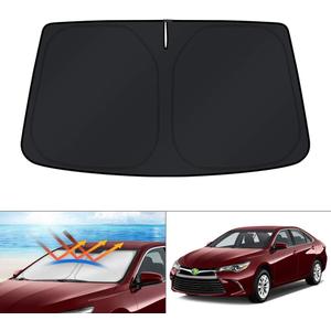 KUST Windshield Sun Shade Custom Fit for Toyota Camry 2012-2015 2016 2017 Accessories Sunshade Foldable Sun Visor Protector Block UV Rays