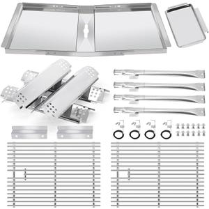 Grill Replacement Parts for Nexgrill 4 Burner 720-0830H, 720-0783E, 24" - 30" Grease Tray, Grill Grates, Burner Tube, Heat Plates and Igniters Kit for Home Depot Nexgrill 720-0830H Replacement Parts