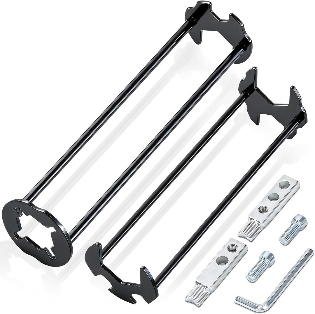 Basin Wrench and Broken Pipe Extractor Tool Set, 7 Sizes Faucet Tool Four-jaw Hex Spanner Universal Plumbers Tool for Tight Spaces, Extractor Tool for 1/2" to 1" Damaged Faucet Bolts & Pipe Threads