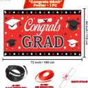 KatchOn, Red and Black Graduation Decorations 2026 Set - Pack of 40 | Black 2026 Balloons, Congrats Grad Banner | Graduation Decorations Class of 2026 Red and Black | 2026 Graduation Party Decorations