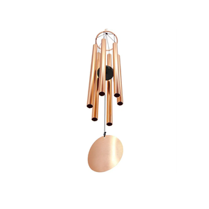 Premium 36-Inch Deep Tone Wind Chimes with 6 Metal Tubes - Elegant Memorial Chime for Mom, for Housewarming and Christmas Rose Gold