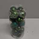 XmasExp 16ct Christmas Ball Ornaments Shatterproof Christmas Ornaments Set Decorations for Xmas Tree Balls 80mm/3.15" (Dark Green)