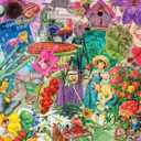 Buffalo Games - Lars Stewart - Colorful Gardening Collage - 300 Piece Jigsaw Puzzle for Adults - Challenging Puzzle Perfect for Game Nights - Finished Size is 21.25 x 15.00