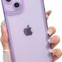 UMIONE for iPhone Xs Max Sparkly Cute Transparent Case, Soft Silicone TPU, Camera Raised Protection, Anti-Slip and Anti-Shock, Glittering Suitable for Women, Girls - Purple
