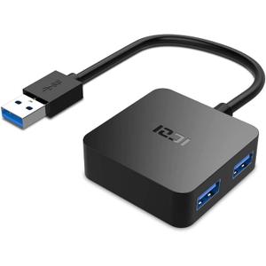 ICZI USB 3.0 Hub, 4 Ports USB Splitter Multiple Extender for Laptop, PC, MacBook, Mac mini, iMac, Surface Pro, Mobile HDD