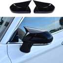 2PCS Car Side Rear View Mirror Guard Cover Caps Trims Exterior Decoration Accessories for Toyota Camry 2018-2026 (Piano Black)