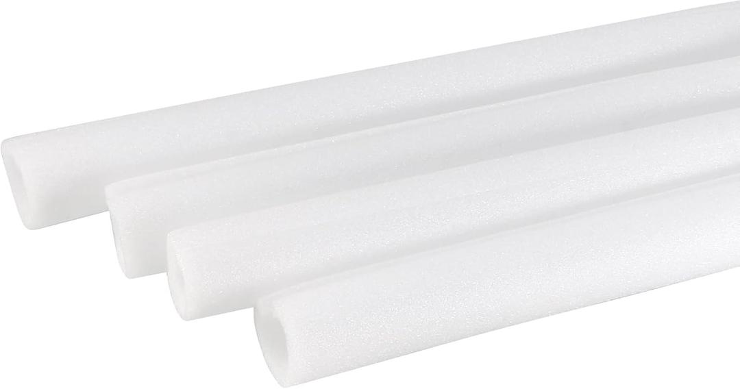 MECCANIXITY Foam Tube Pipe Insulation Freeze Protective Sleeve Protection Cover Sponge 1000mm/3.28ft Length 20mm(0.8 Inch) ID for Pipe Insulation, Pack of 4