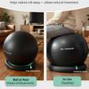 Trideer Exercise Ball for Office Desk, Yoga Ball Chair to Relieve Back Pain, Stability & Fitness Ball Seat with Base, Home Gym Core Workout, Abs, Stretching & Therapy